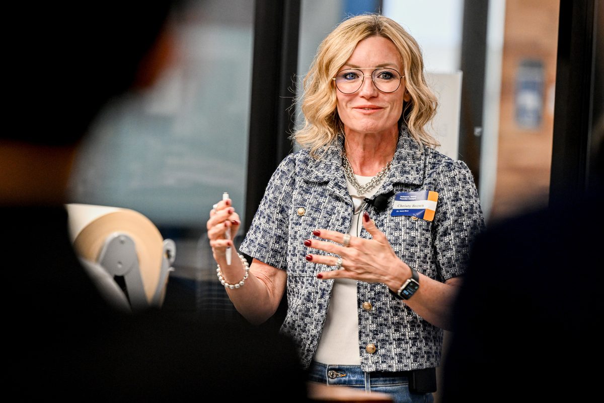 Christy Brown speaking at the Techstars Emory Founder Catalyst program